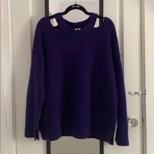 Anthropologie grape purple sweater